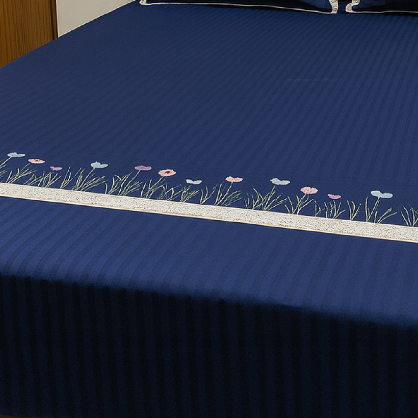 Premium Embroidered Bedsheet Set with 2 Pillow Covers