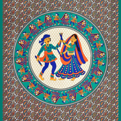Rajasthani Jaipuri Cotton Double Flat Printed Bedsheet With Pillow Cover